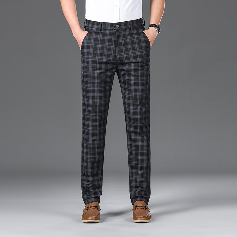 Pantalon d'affaires à carreaux