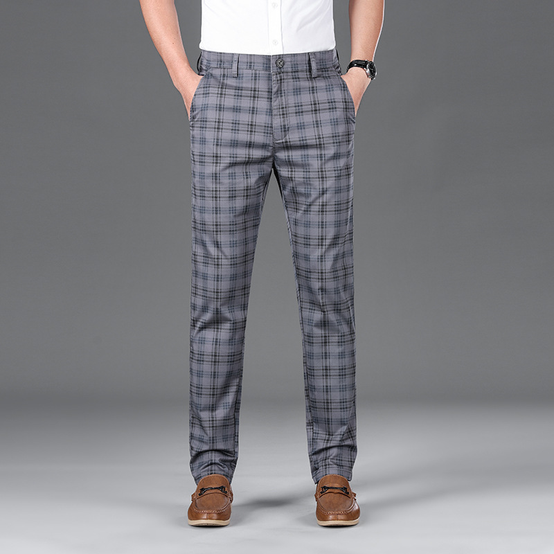 Pantalon d'affaires à carreaux