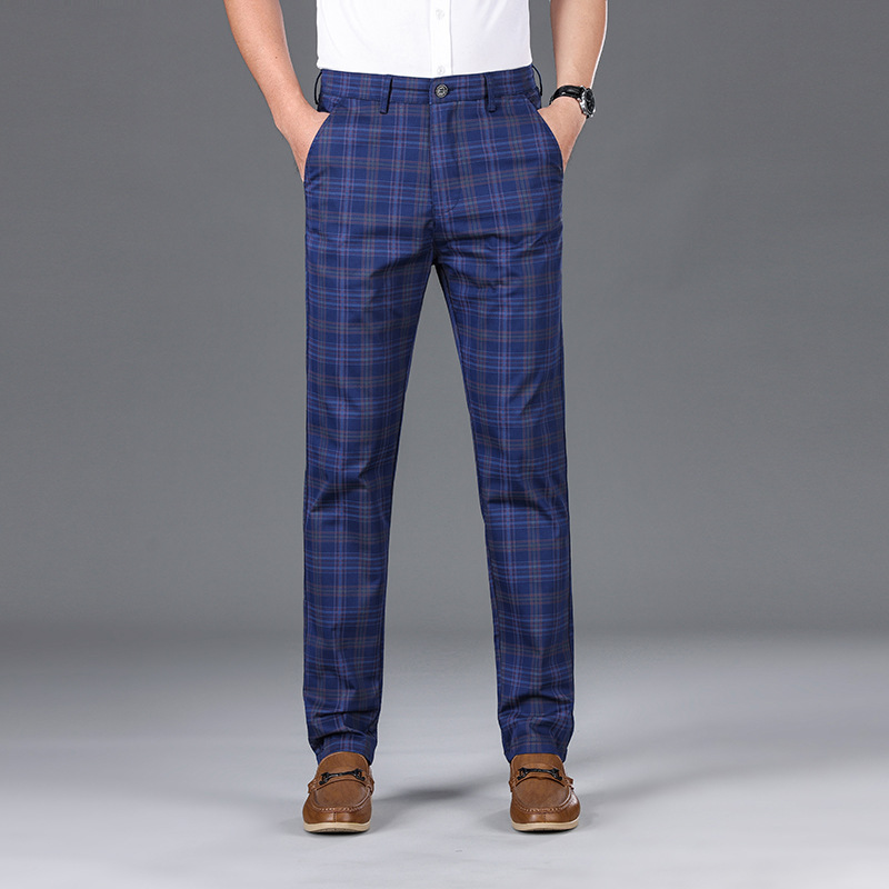 Pantalon d'affaires à carreaux
