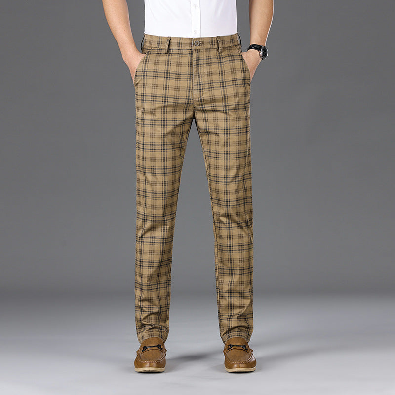 Pantalon d'affaires à carreaux