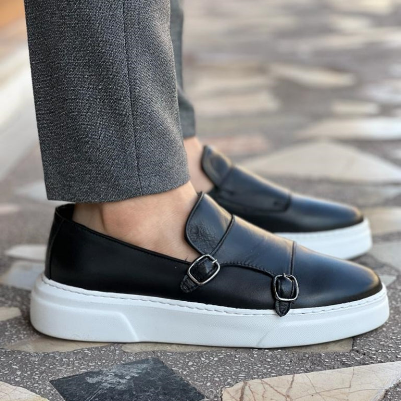 Mocassins en cuir à enfiler