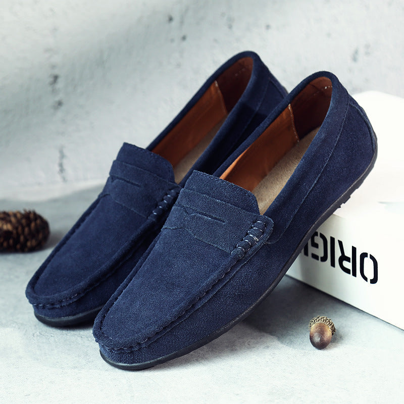 Mocassins rétro en daim pour hommes