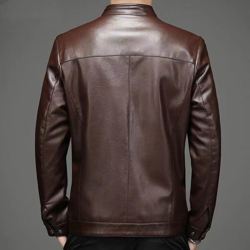 Veste en cuir décontractée