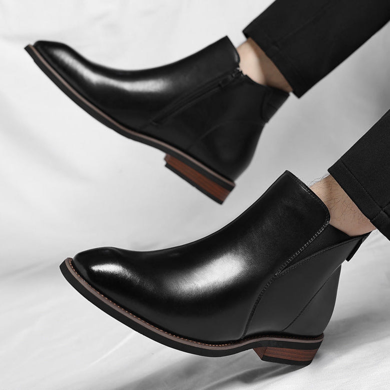 Élégantes bottines Chelsea en cuir