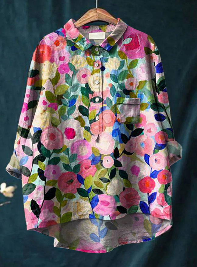 Blouse florale élégante