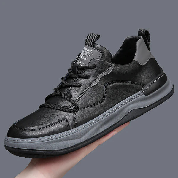 Chaussures en cuir à semelle haute