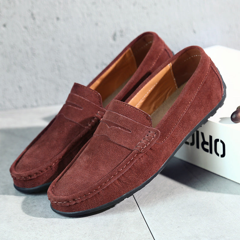 Mocassins rétro en daim pour hommes