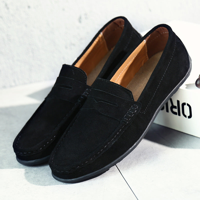 Mocassins rétro en daim pour hommes