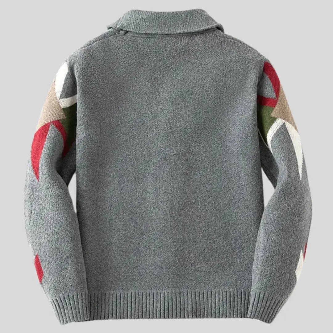 Cardigan en laine jacquard