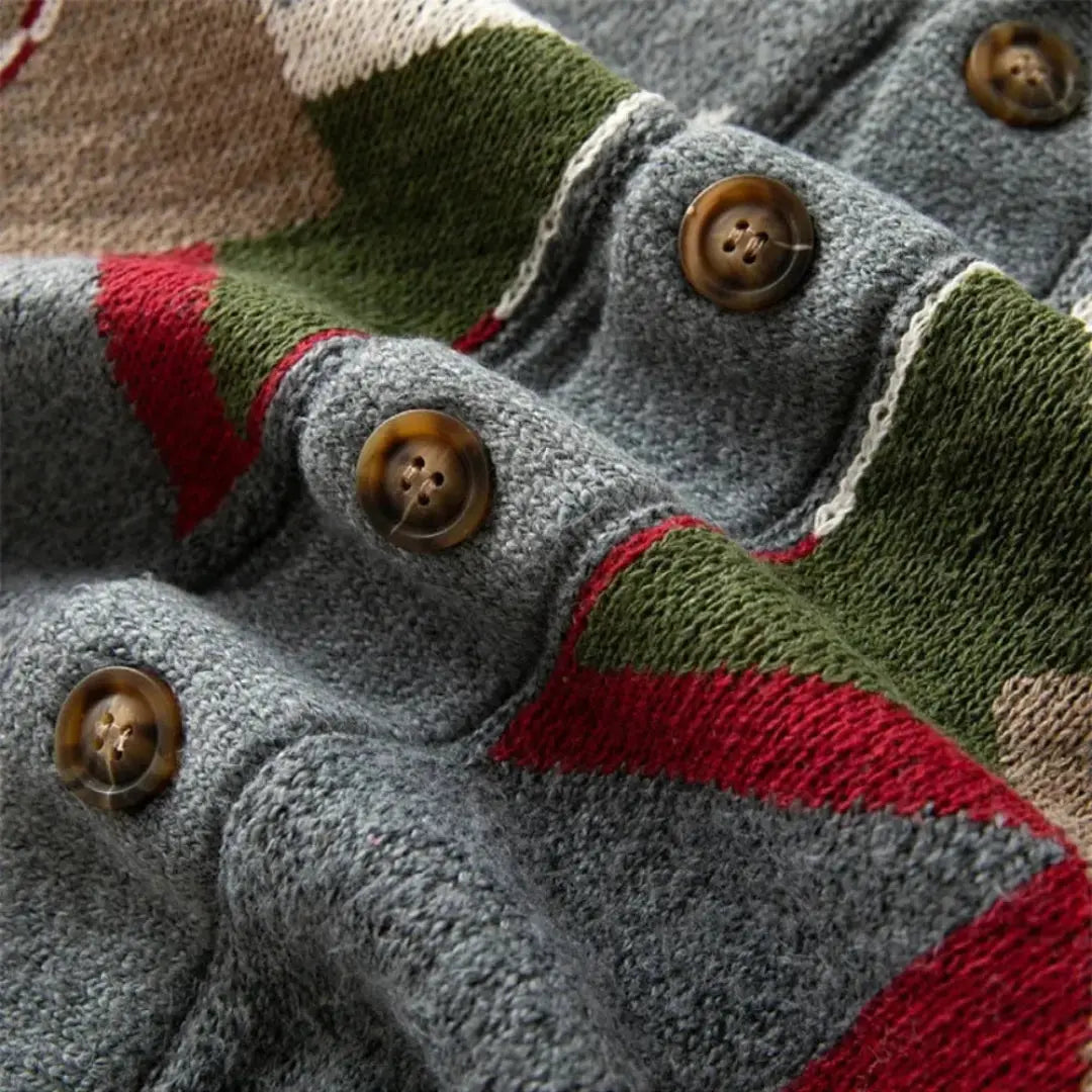 Cardigan en laine jacquard