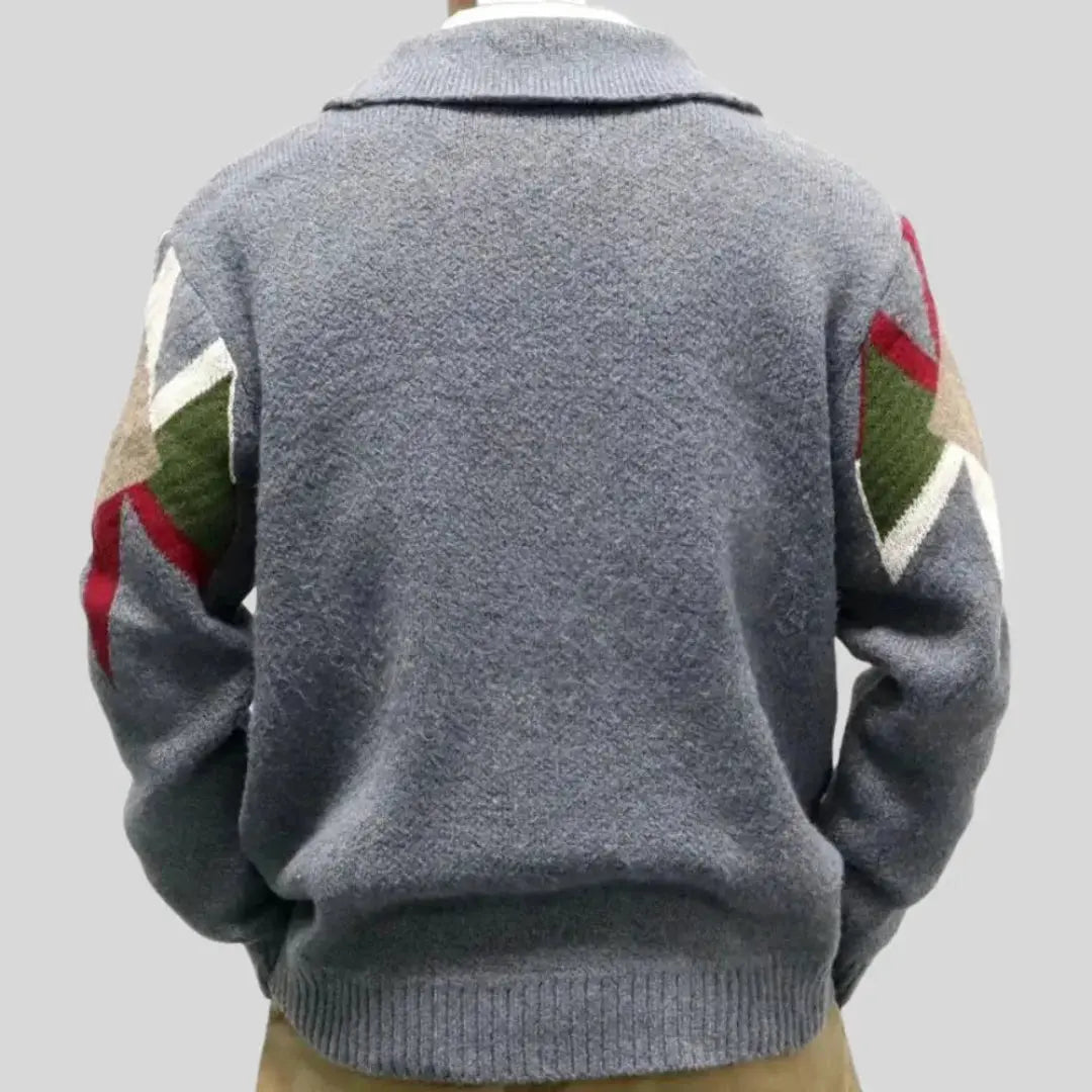 Cardigan en laine jacquard