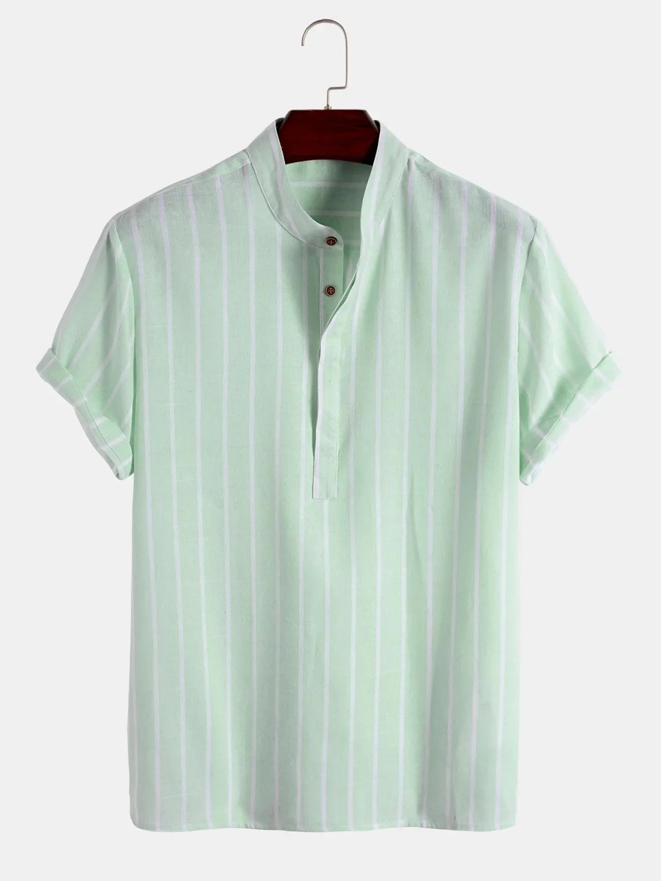 Elégante chemise rayée à manches courtes