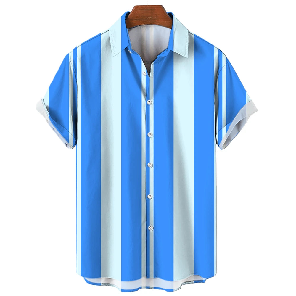 Chemise d'été rayée à manches courtes