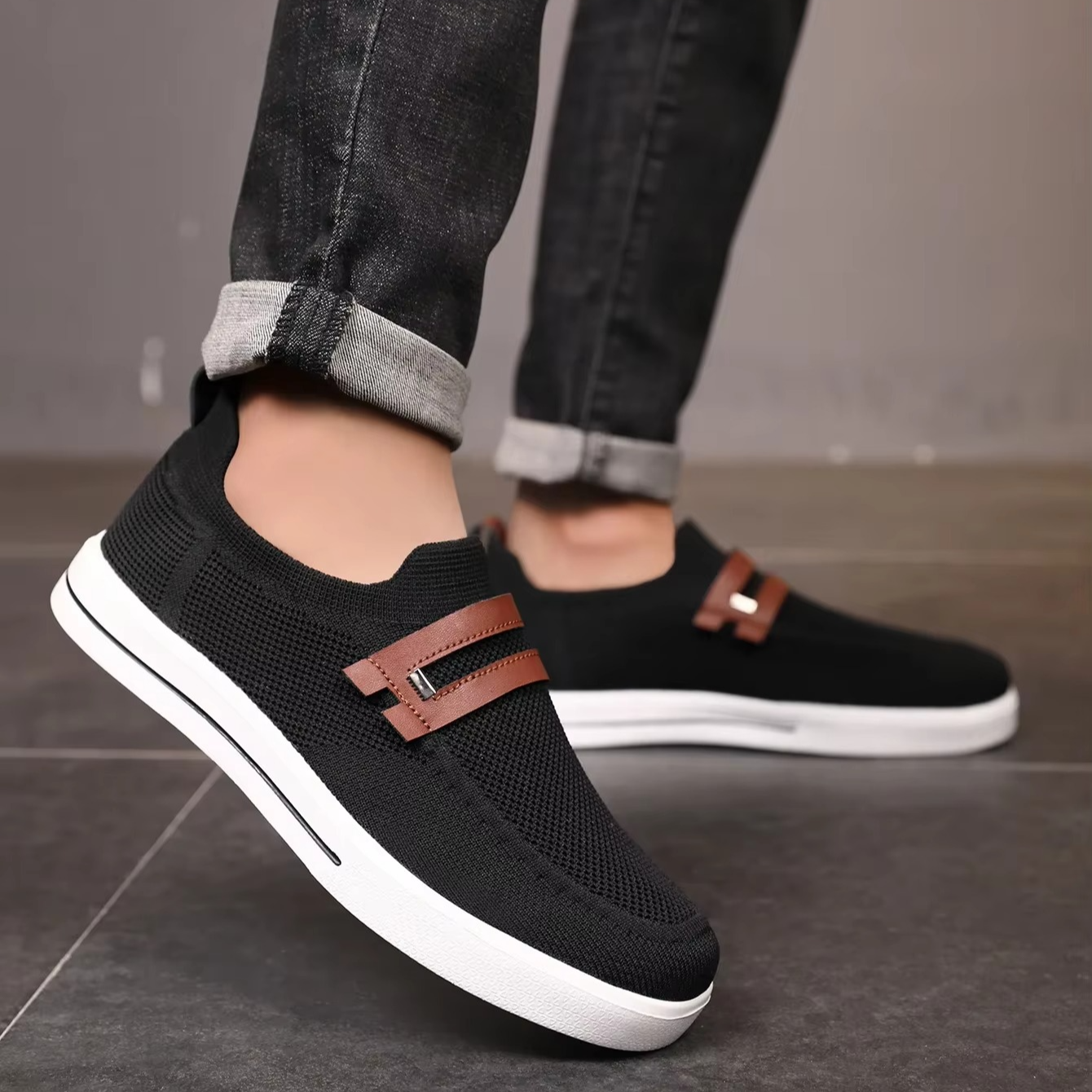 Chaussures à tricot pneumatique