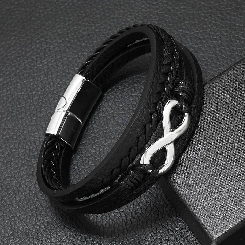 Symbole musical Bracelet en cuir pour homme