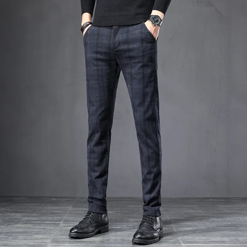 Pantalon décontracté à carreaux