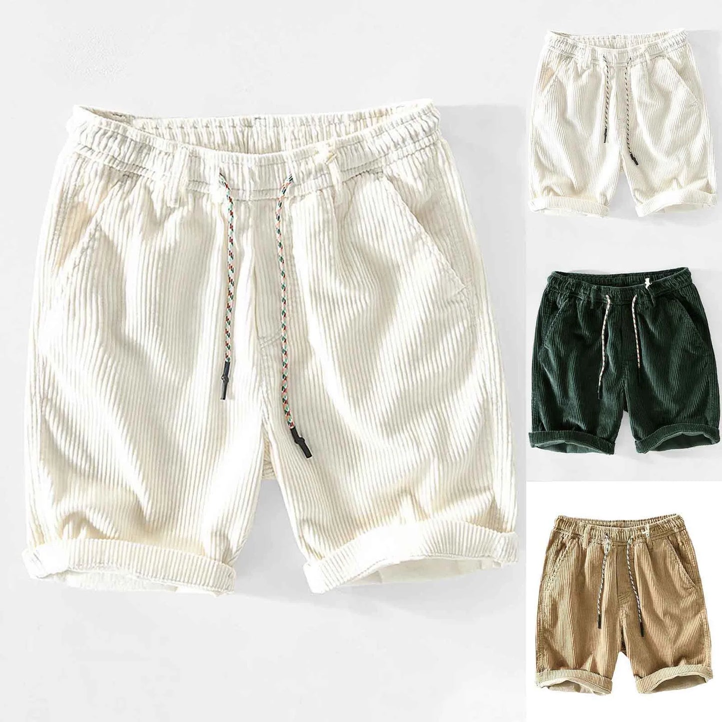 Short élégant en velours côtelé