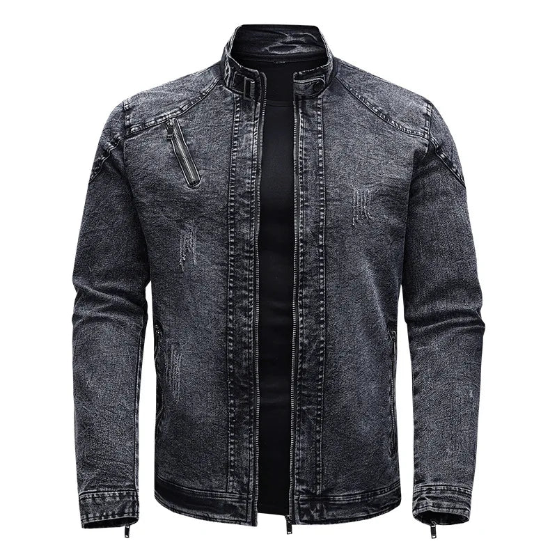 Veste de moto en denim