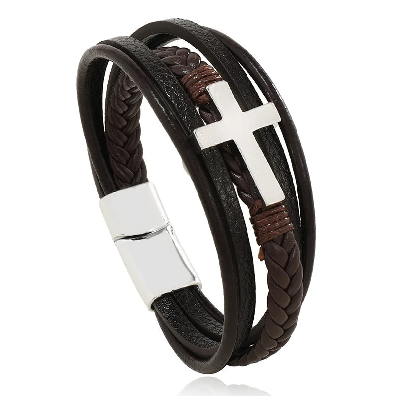 Symbole musical Bracelet en cuir pour homme