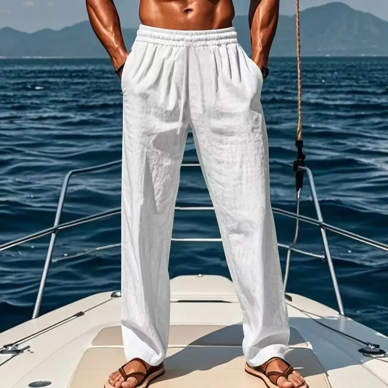 Pantalon en lin Hawaï