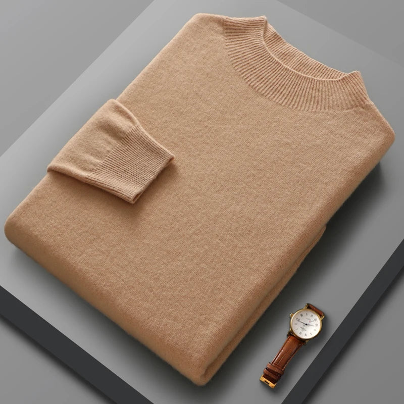 Pull en cachemire à col mi-haut