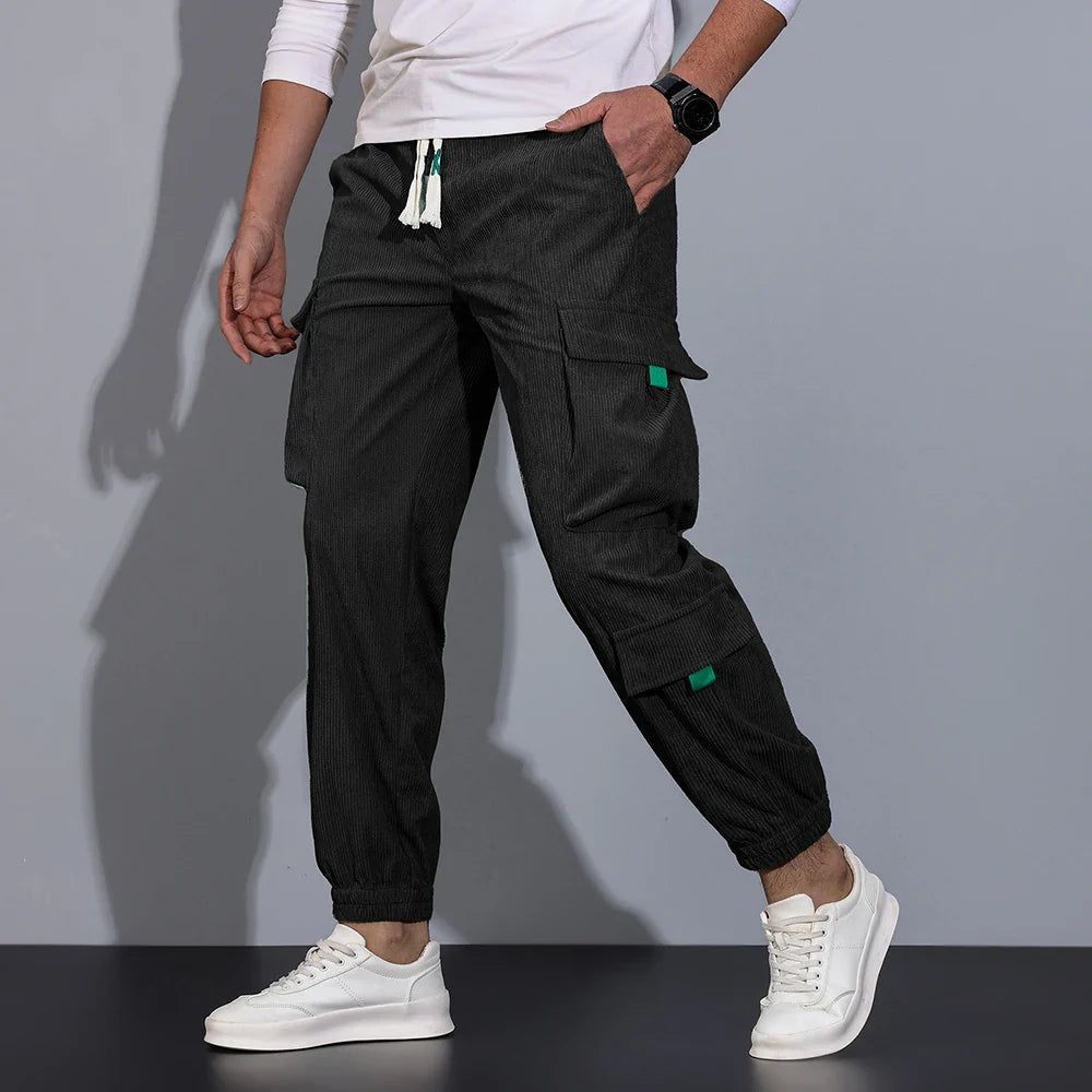 Pantalon cargo en velours côtelé