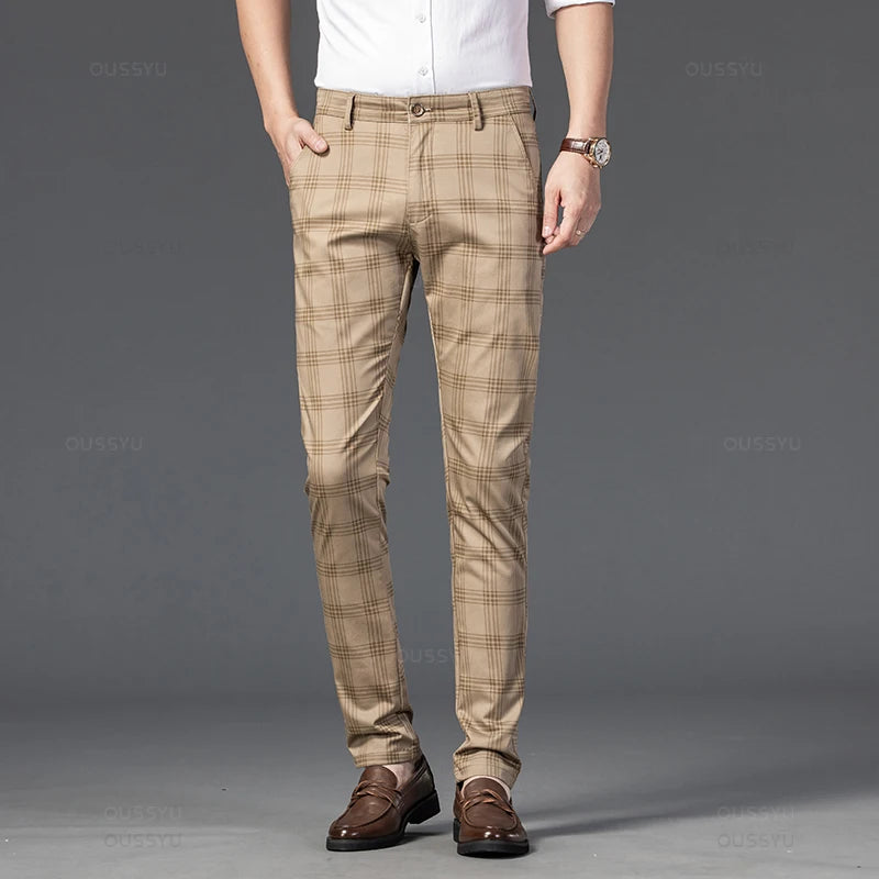 Pantalon à carreaux élégant
