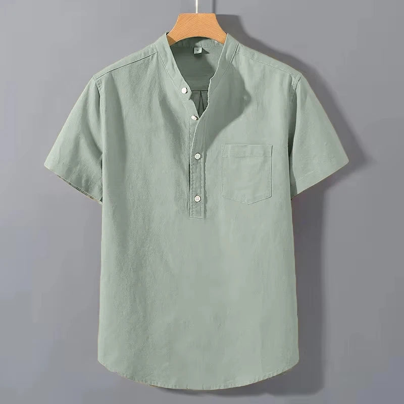 Chemise en coton à manches courtes
