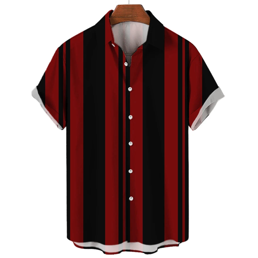 Chemise d'été rayée à manches courtes