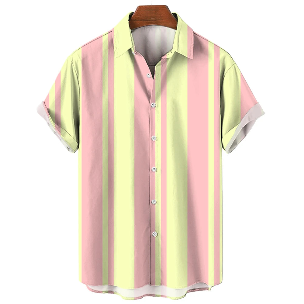 Chemise d'été rayée à manches courtes