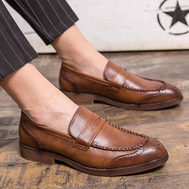 Mocassins en cuir chic