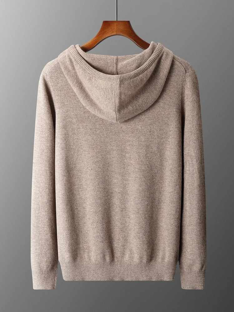 Pull à capuche en laine mérinos Sirlus
