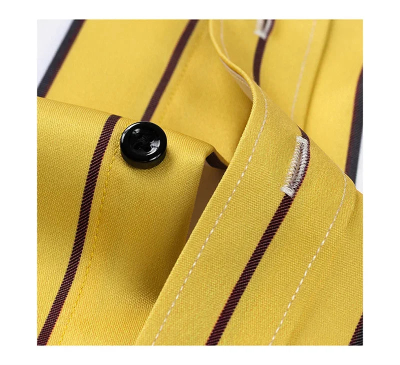 Chemise décontractée à rayures pour hommes