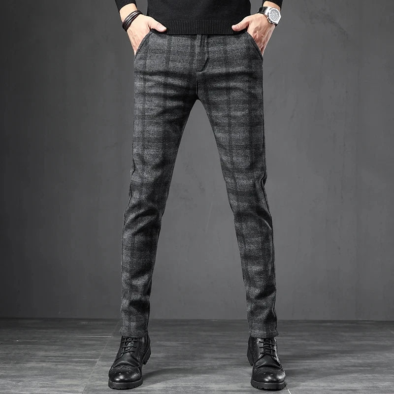 Pantalon décontracté à carreaux