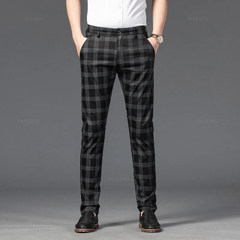 Pantalon à carreaux élégant