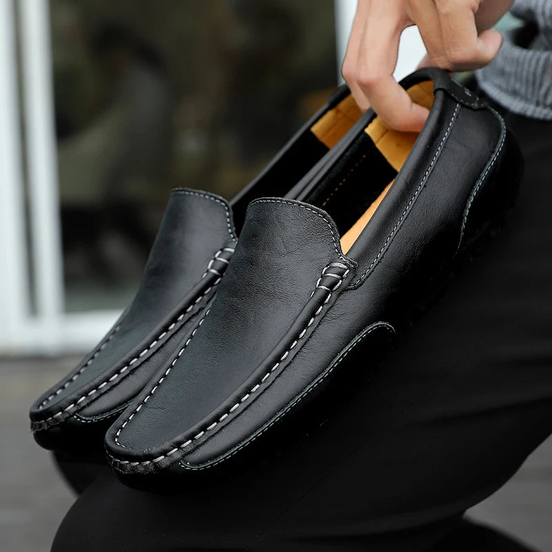 Mocassins en cuir vintage