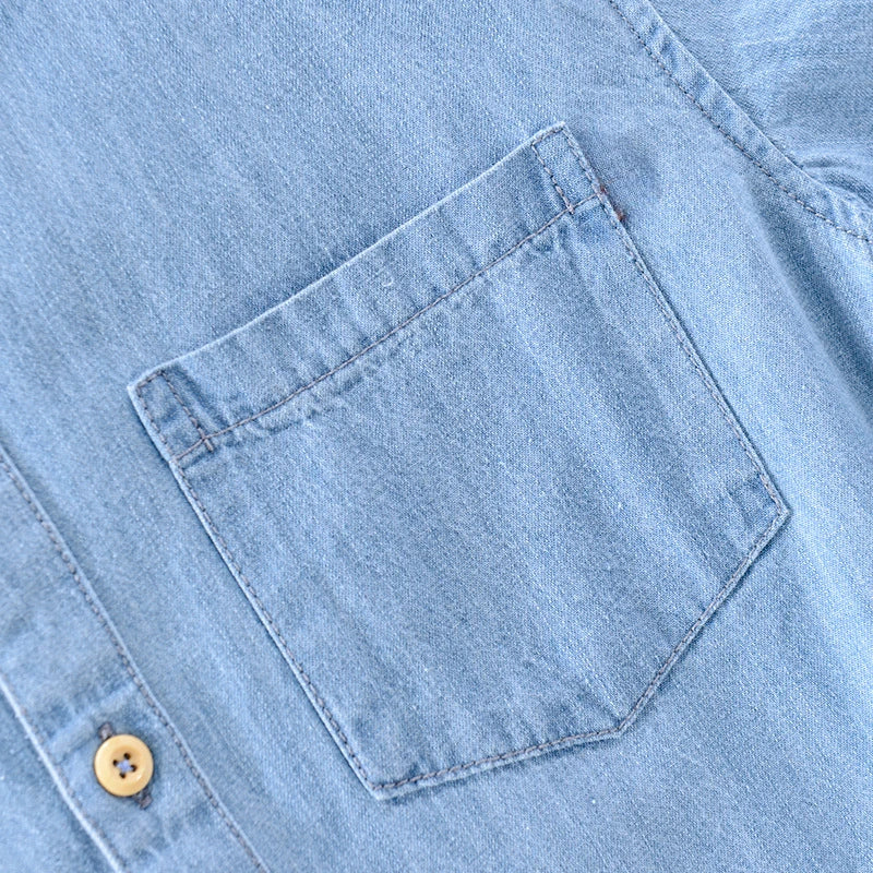 Chemise en jean à manches courtes