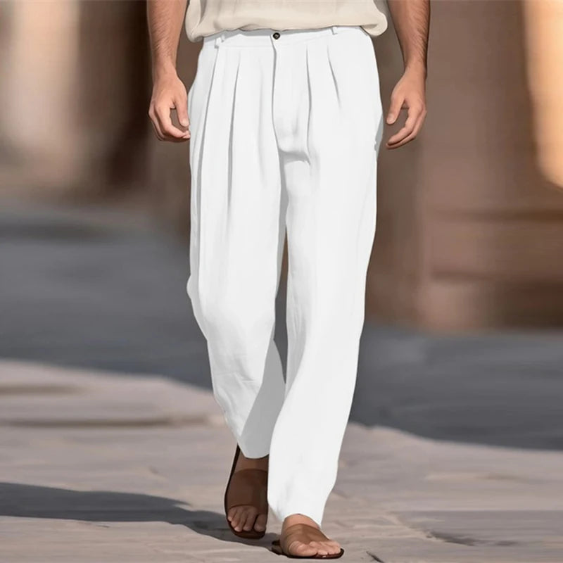 Pantalon de lin décontracté