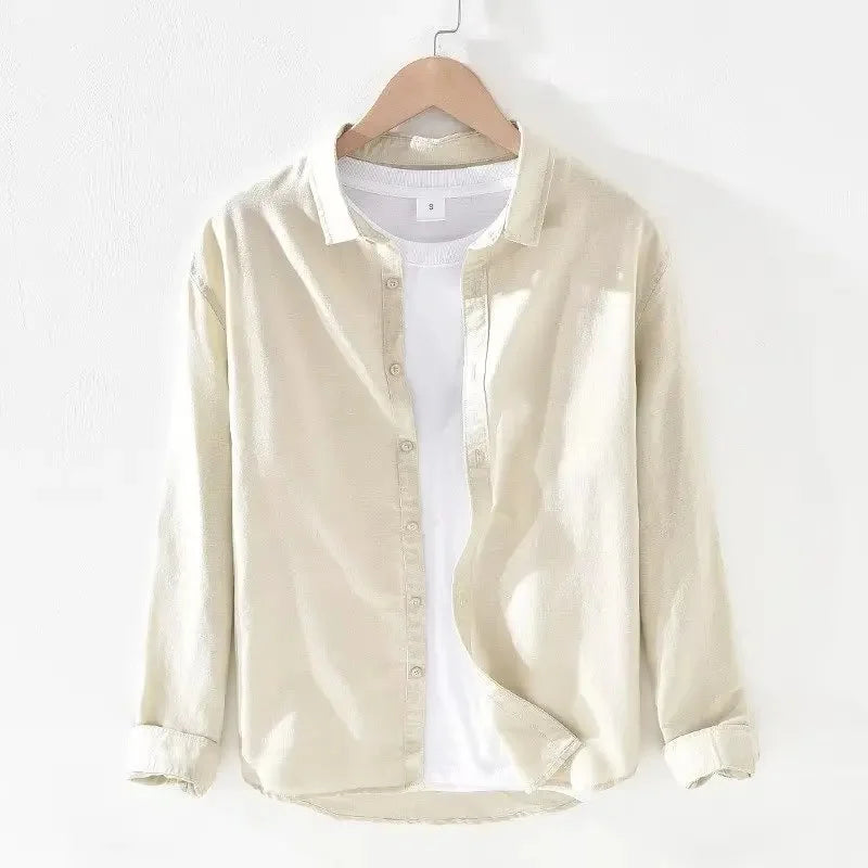 Chemise décontractée en coton et lin