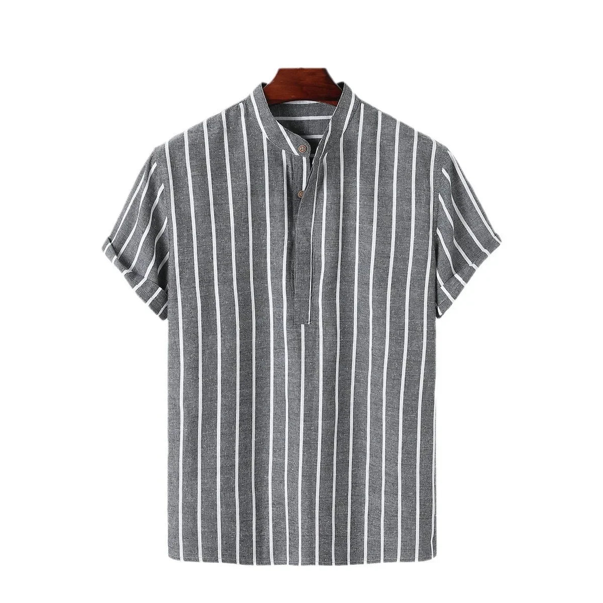 Elégante chemise rayée à manches courtes