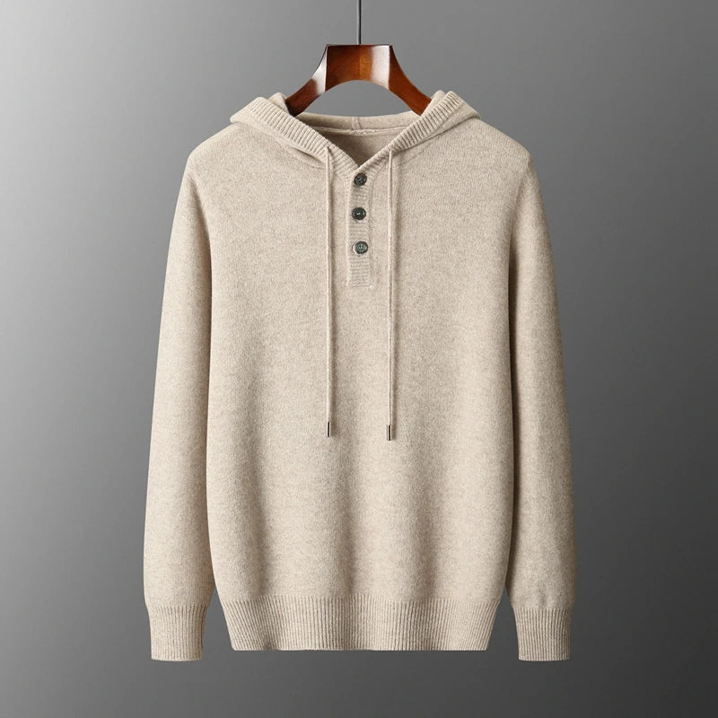 Elegant Merino Wool Hoodie