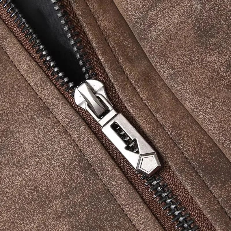 Veste bombardier en daim