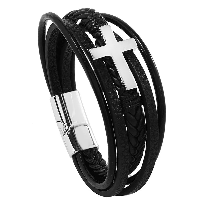 Symbole musical Bracelet en cuir pour homme