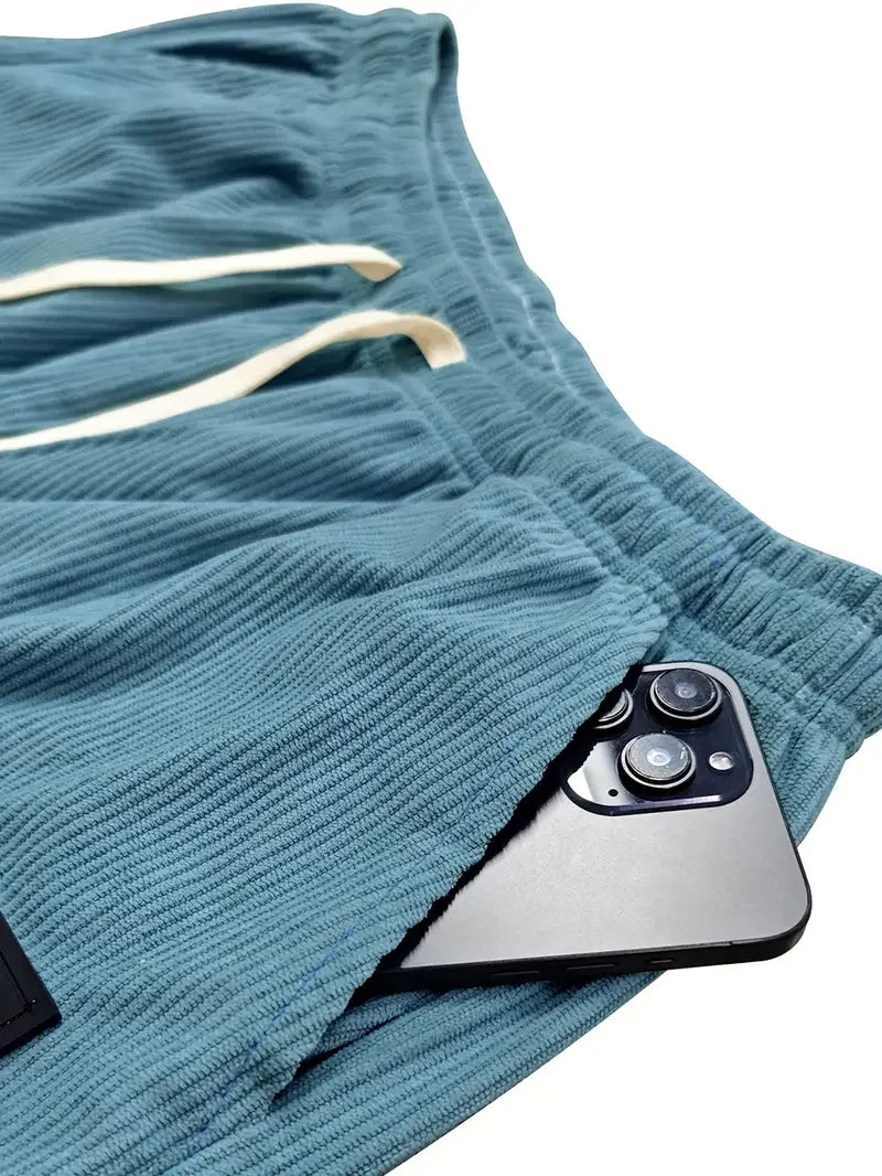 Pantalon décontracté en velours côtelé