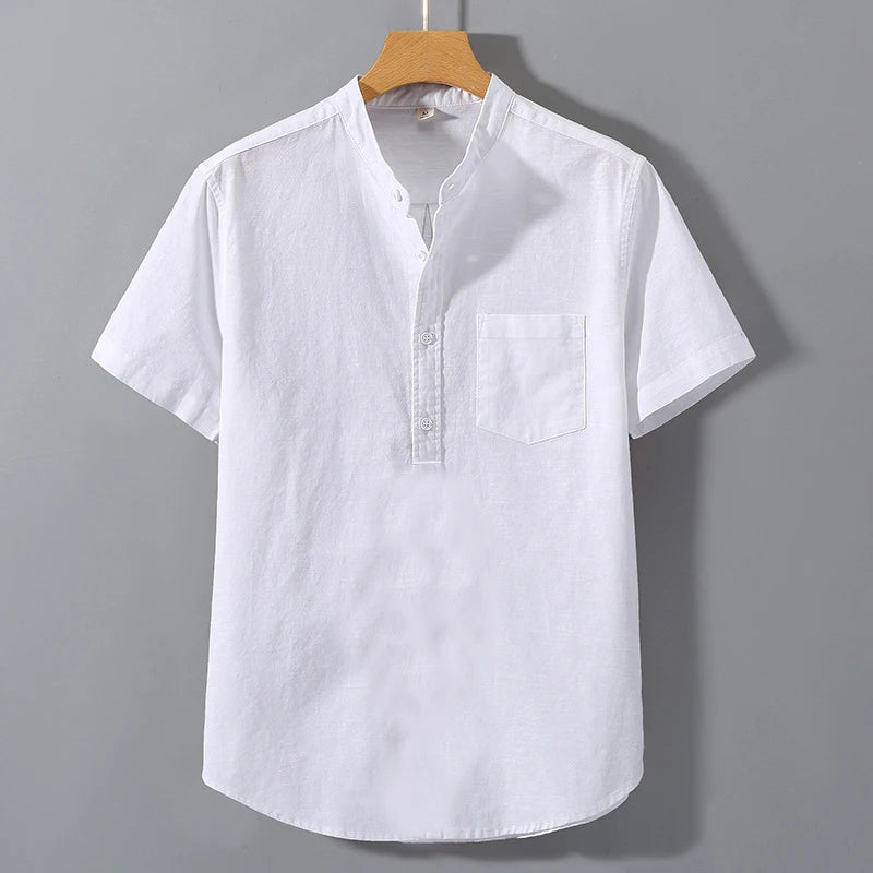 Chemise en coton à manches courtes