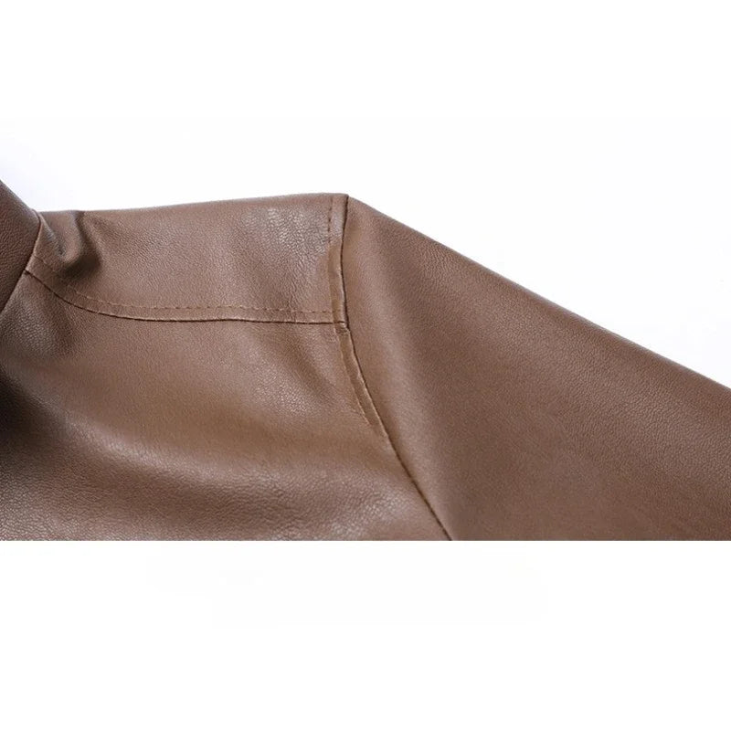 Blouson bombardier en cuir élégant