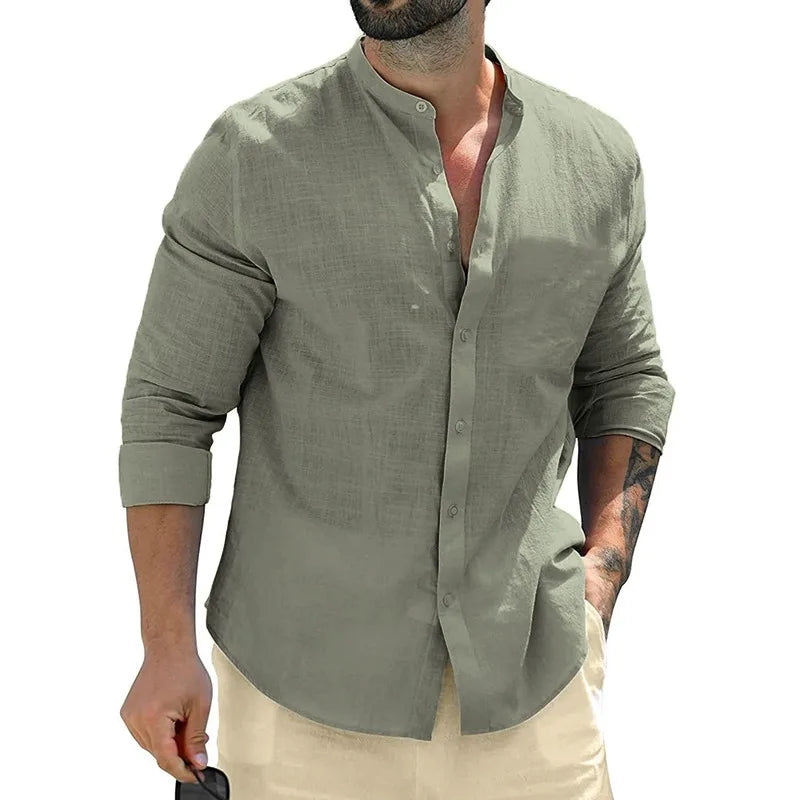 Chemise en lin pour hommes