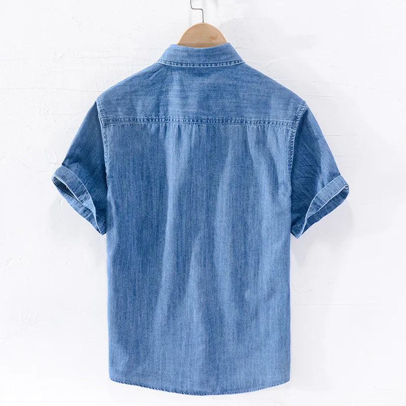 Chemise en jean à manches courtes