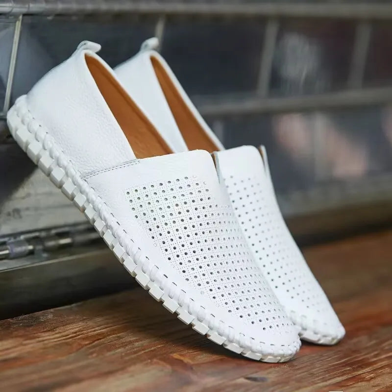 Mocassins en cuir respirant