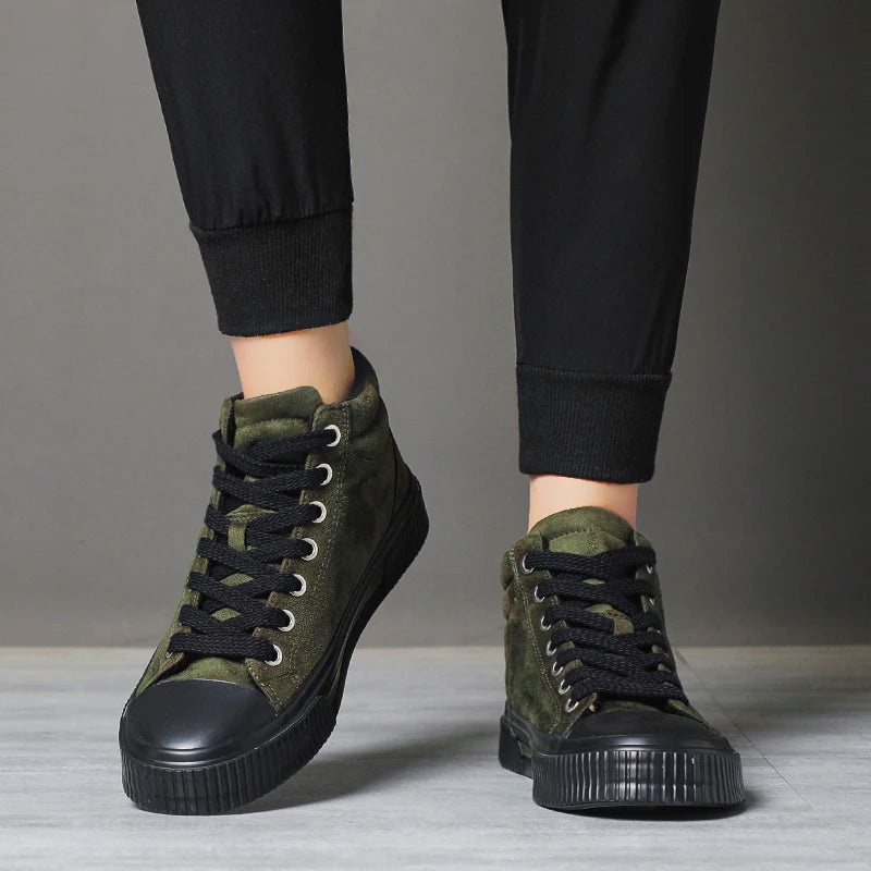 Chaussures élégantes en daim haut